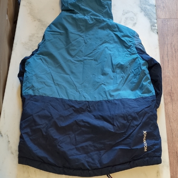 Hurley Boys Medium Hooded Winter Jacket Navy Light Blue Coat Youth - Picture 7 of 8